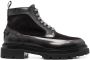 Santoni Enkellaarzen met vlakken Zwart - Thumbnail 1