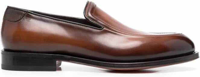 Santoni Gerafelde loafers Bruin