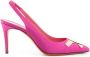 Santoni Geribbelde pumps Roze - Thumbnail 1