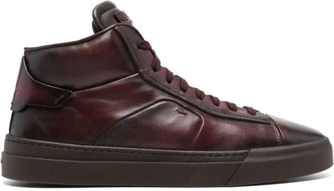 Santoni Gilby leren sneakers Rood