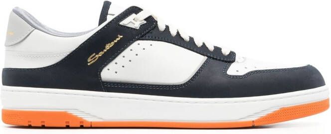 Santoni Goran sneakers met vlakken Wit