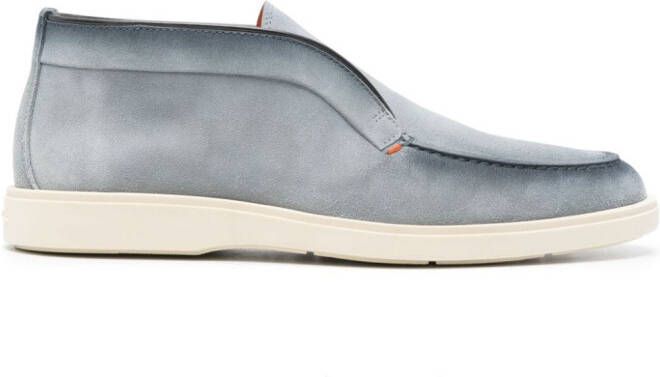 Santoni Suède desert boots met kleurverloop Blauw