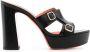 Santoni Ivory sandalen met open neus Zwart - Thumbnail 1