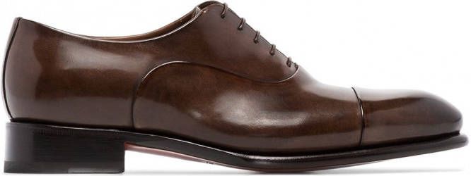 Santoni Klassieke oxford veterschoenen Bruin