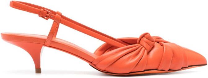 Santoni Slingback sandalen met geknoopt detail Oranje