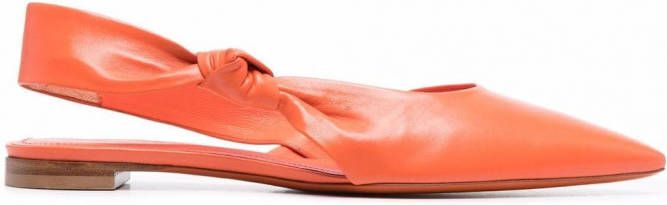 Santoni Geknoopte slingback sandalen Oranje