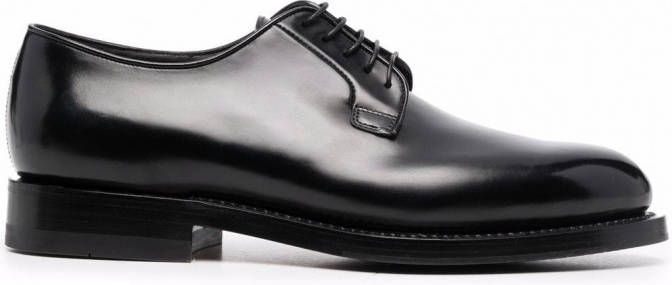 Santoni Derby veterschoenen Zwart
