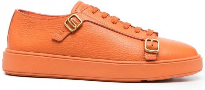 Santoni Leren sneakers Oranje