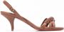 Santoni Leren slingback sandalen Bruin - Thumbnail 1