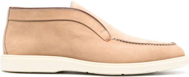 Santoni Leren laarzen Beige