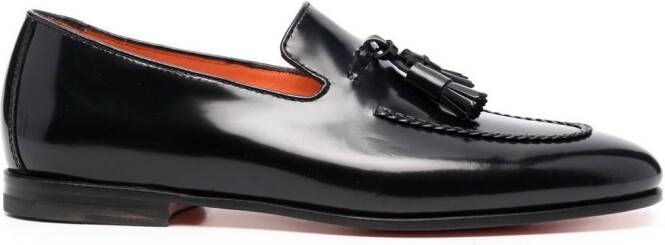 Santoni Loafers met kwastje Zwart