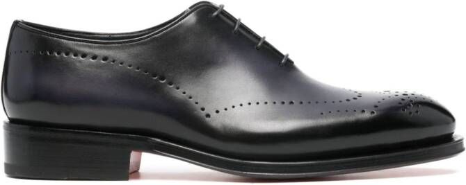 Santoni Leren brogues Bruin