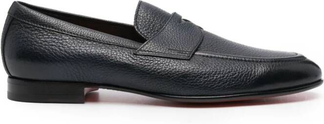 Santoni Leren loafers Blauw