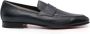 Santoni Leren loafers Blauw - Thumbnail 1