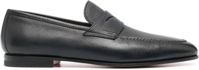 Santoni Leren loafers Blauw