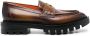 Santoni Leren loafers Bruin - Thumbnail 1