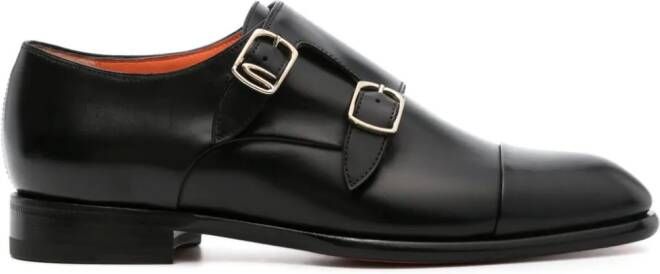 Santoni Leren loafers Zwart