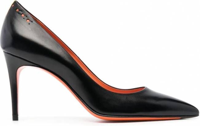 Santoni Leren pumps Zwart