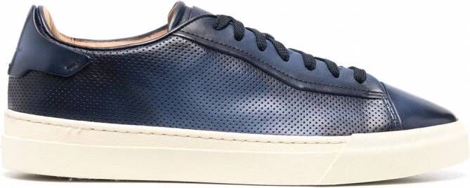 Santoni Leren sneakers Blauw