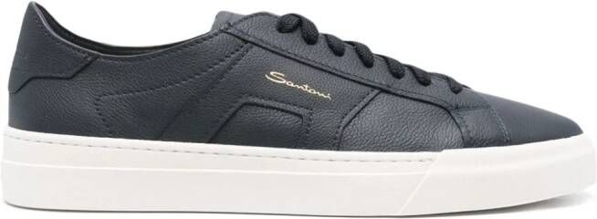 Santoni Leren sneakers Blauw