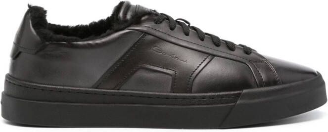 Santoni Leren sneakers Grijs