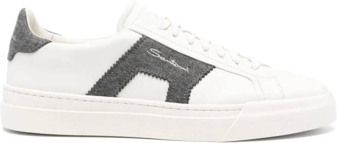 Santoni Leren sneakers Wit