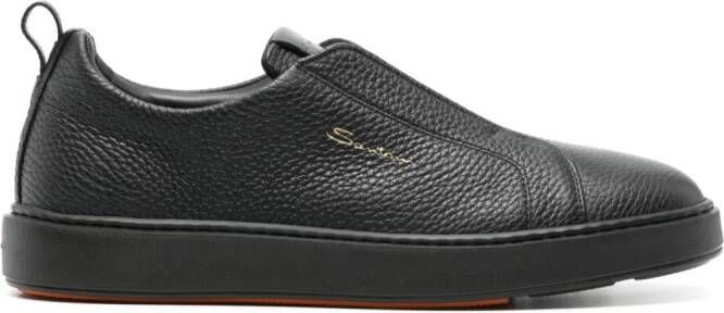 Santoni Leren sneakers Zwart