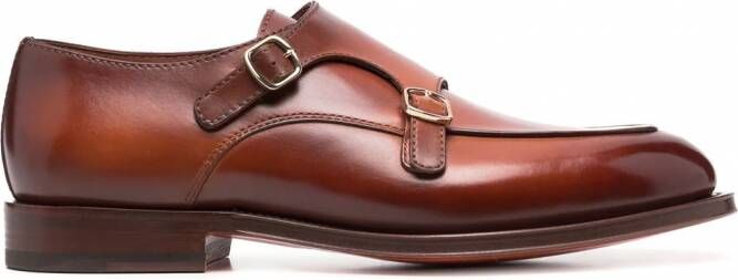 Santoni Loafers met gesp Bruin