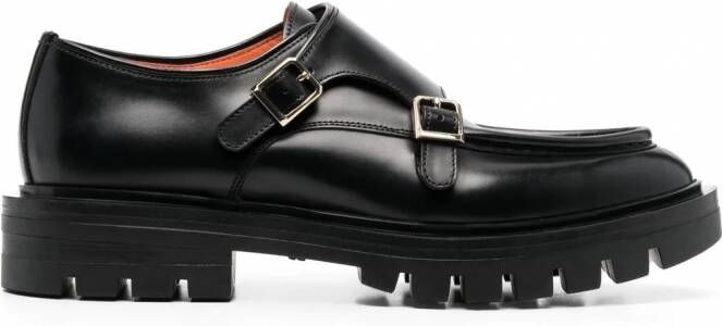 Santoni Loafers met gespsluiting Zwart