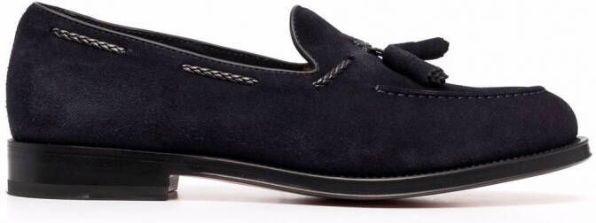 Santoni Loafers met kwastje Blauw