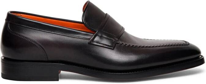 Santoni Loafers met ronde neus Bruin