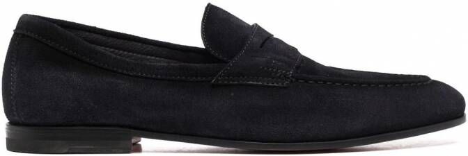 Santoni Loafers met stiksel Blauw