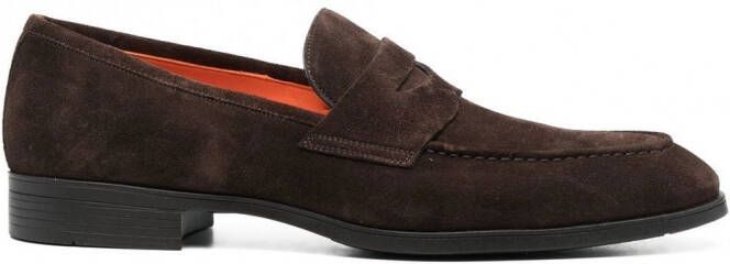 Santoni Loafers met lage hak Bruin