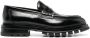 Santoni Leren loafers Zwart - Thumbnail 1