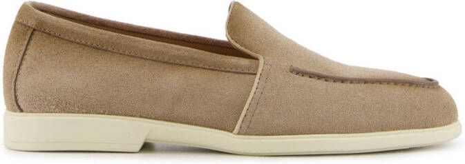 Santoni Malibu leren loafers met ronde neus Groen