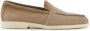 Santoni Malibu leren loafers met ronde neus Beige - Thumbnail 1