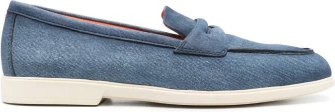 Santoni Malibu leren loafers Blauw