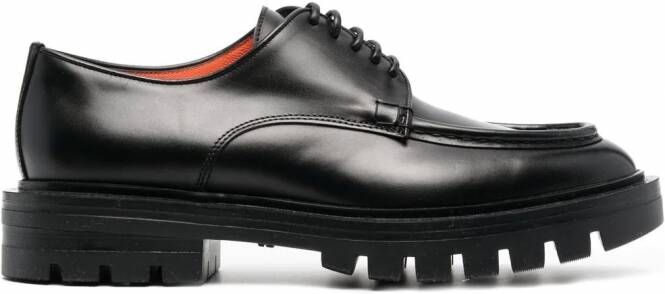 Santoni Oxford leren schoenen Zwart