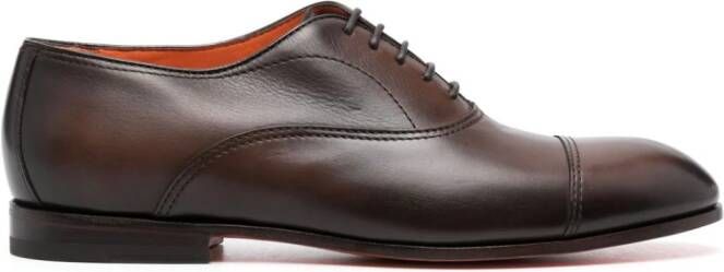 Santoni Oxford schoenen met ronde neus Bruin