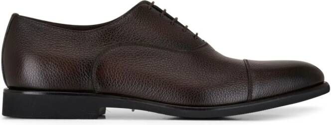 Santoni Oxford schoenen van bewerkt leer Bruin