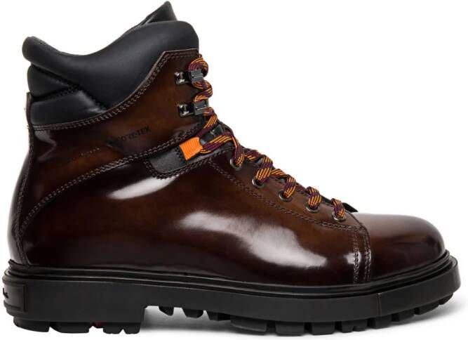 Santoni Leren wandellaarzen Bruin