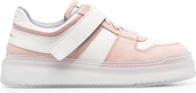 Santoni Leren sneakers Roze