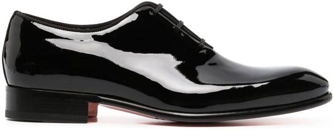 Santoni Oxford schoenen van lakleer Zwart