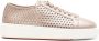 Santoni Geperforeerde leren sneakers Beige - Thumbnail 1