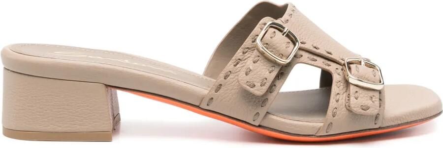 Santoni 35 mm sandalen met gespdetail Beige