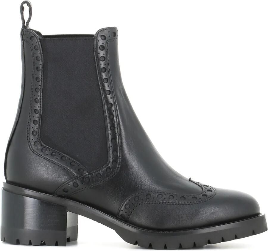 Santoni 45 mm Brogue enkellaarzen Zwart