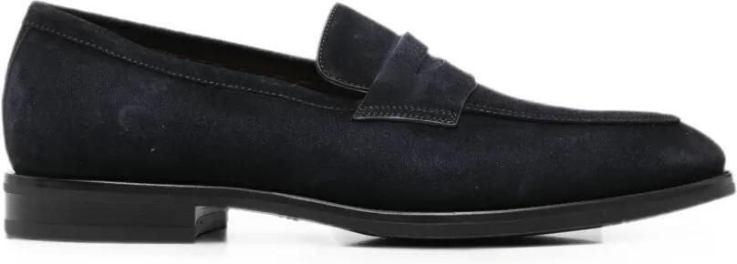 Santoni Adrian RS suède loafers Blauw