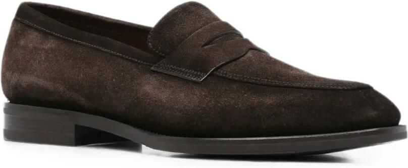 Santoni Adrian suède loafers Bruin - Foto 3