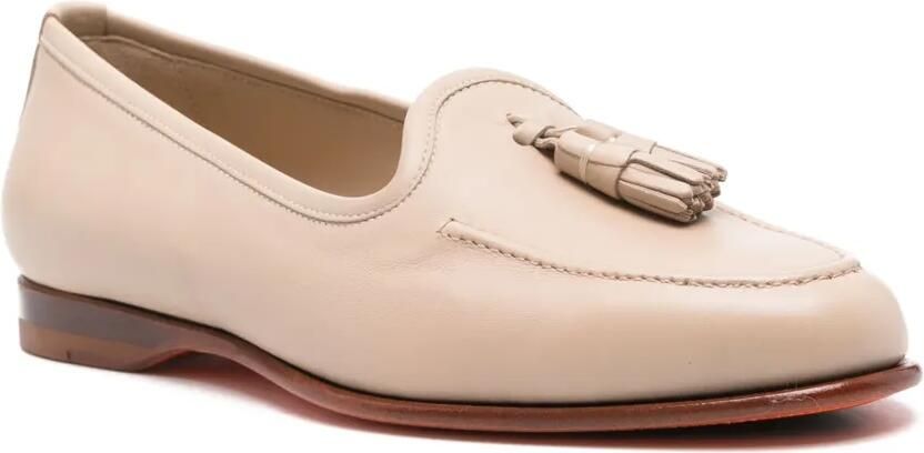 Santoni Andrea geweven loafers Beige - Foto 2