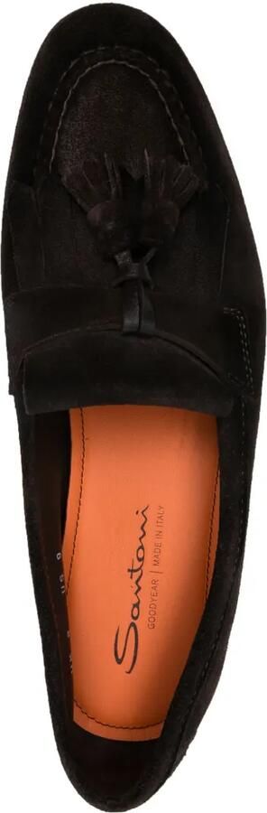 Santoni Andrea geweven loafers Bruin - Foto 4